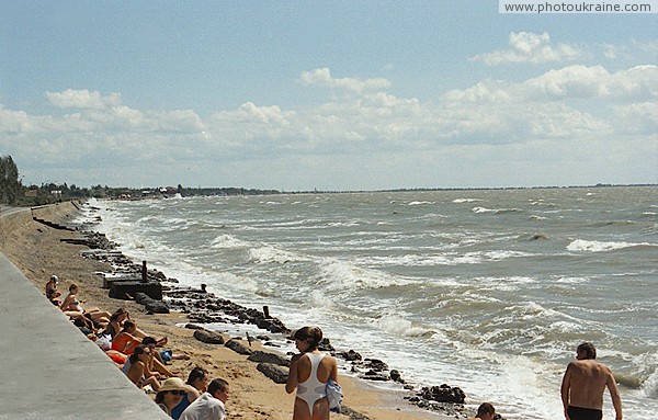 Berdiansk. Berdiansk spit in public beach Zaporizhzhia Region Ukraine photos