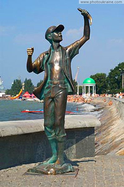 Berdiansk. Monument to fisherman Zaporizhzhia Region Ukraine photos