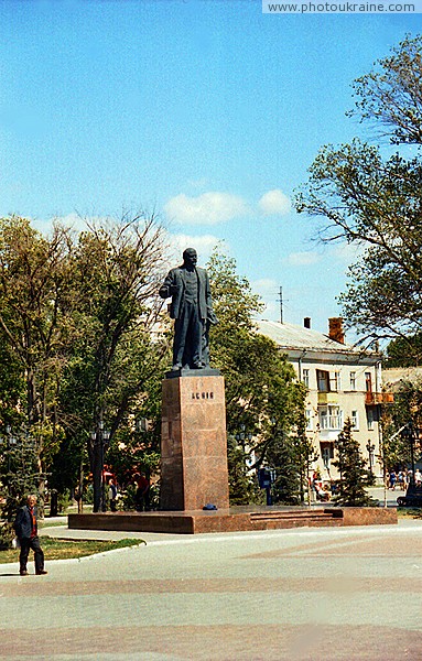 Berdiansk. Monument to Lenin at Seaside area Zaporizhzhia Region Ukraine photos