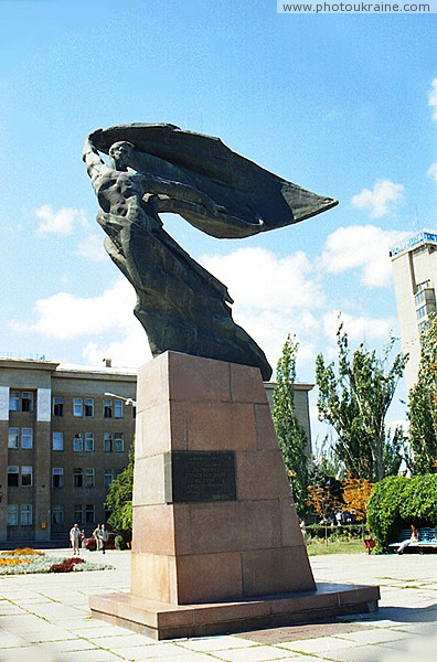 Berdiansk. Monument to First City Council Zaporizhzhia Region Ukraine photos