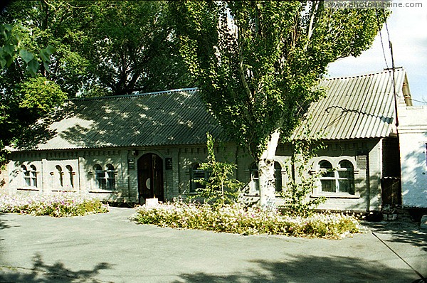 Vasylivka. Front facade of economic house Zaporizhzhia Region Ukraine photos