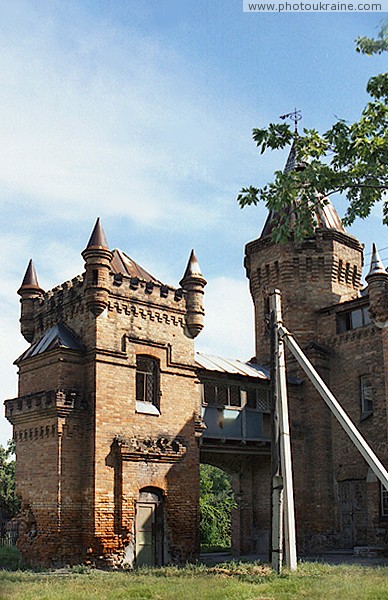 Vasylivka. Detached tower hunting palace Zaporizhzhia Region Ukraine photos