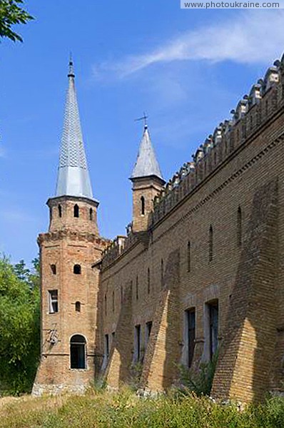 Vasylivka. Corner tower fences estate Popov Zaporizhzhia Region Ukraine photos