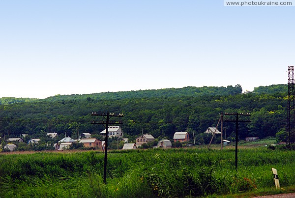 Grygorivka. Village on banks of river Konka Zaporizhzhia Region Ukraine photos