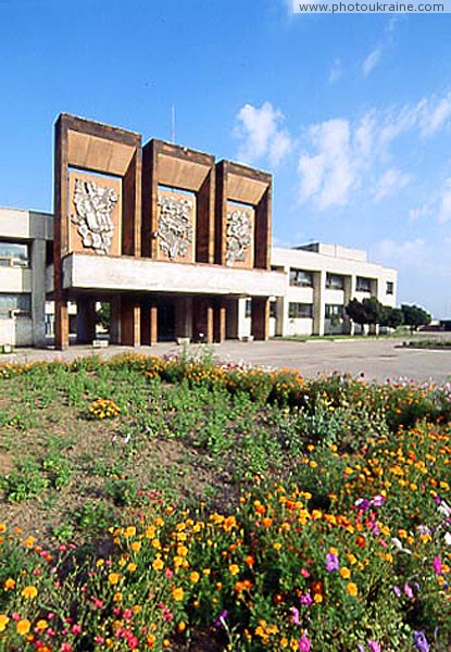 Zaporizhzhia. Panels entrance to Palace of Youth Zaporizhzhia Region Ukraine photos