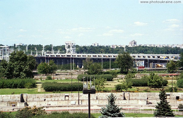 Zaporizhzhia. Upper edge gateways Dniproges Zaporizhzhia Region Ukraine photos