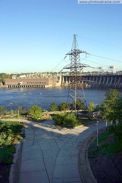 Zaporizhzhia. At sluice dam Dniproges Zaporizhzhia Region Ukraine photos