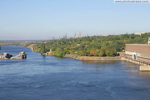 Zaporizhzhia. Rock Chair Catherine and Arched bridge Zaporizhzhia Region Ukraine photos