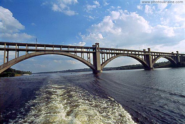 Zaporizhzhia. Double-deck bridge Preobrazhenkyi Zaporizhzhia Region Ukraine photos