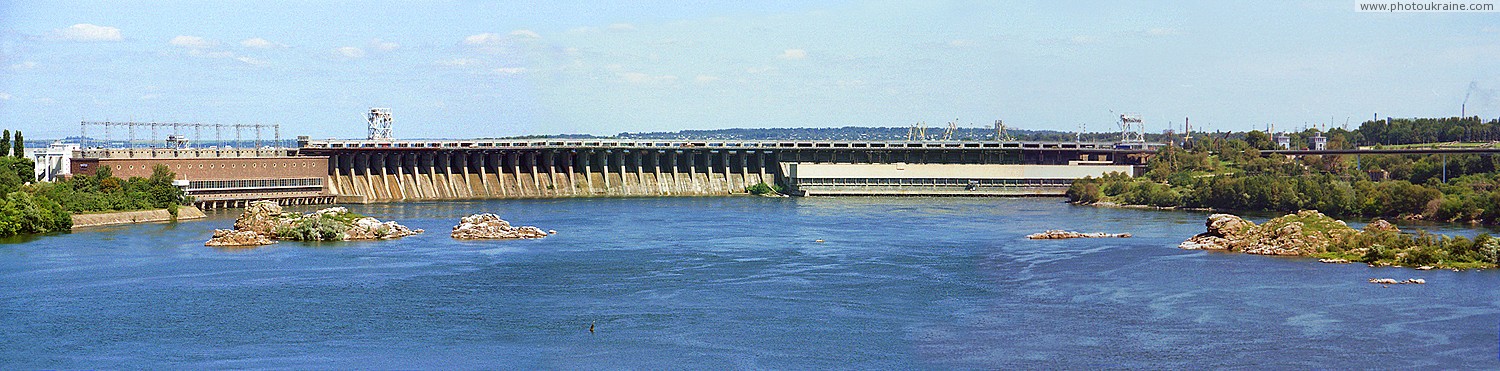 Zaporizhzhia. Panorama of Dniproges dam Zaporizhzhia Region Ukraine photos