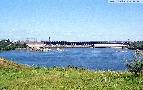 Zaporizhzhia. Dam and machine rooms Dniproges Zaporizhzhia Region Ukraine photos