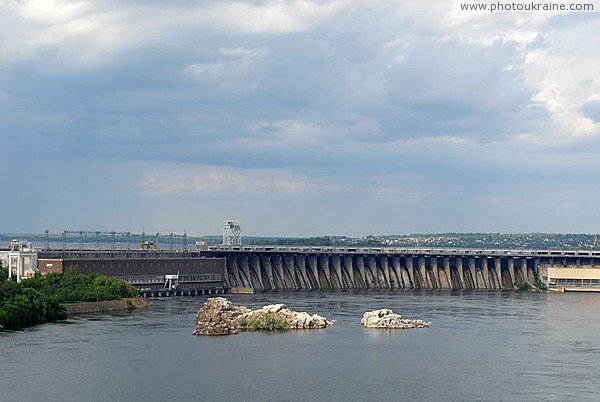 Zaporizhzhia. Dnieper before and after Dniproges Zaporizhzhia Region Ukraine photos