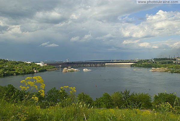 Zaporizhzhia. Islands and rocks near dam Dnieper Zaporizhzhia Region Ukraine photos