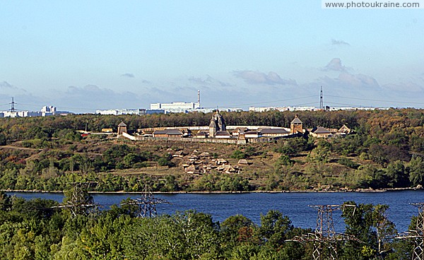 Zaporizhzhia. Reconstruction of Cossacks camp on island of Khortytsia Zaporizhzhia Region Ukraine photos