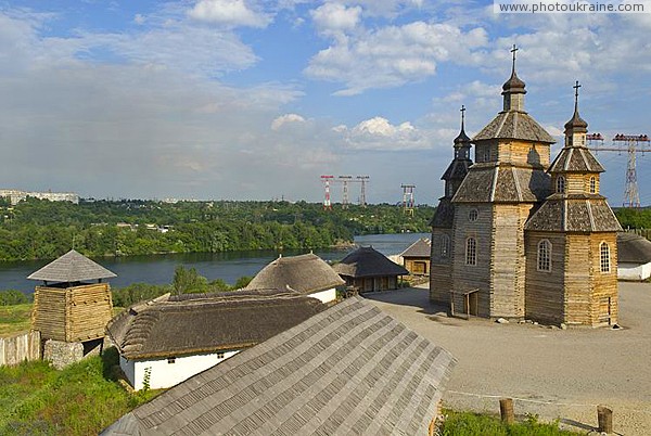 Zaporizhzhia. Central square with church camp Zaporizhzhia Region Ukraine photos