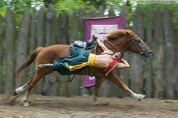 Zaporizhzhia. Horse theatre  lying on your side Zaporizhzhia Region Ukraine photos