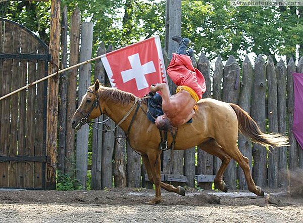 Zaporizhzhia. Horse theatre  not sit in saddle Zaporizhzhia Region Ukraine photos