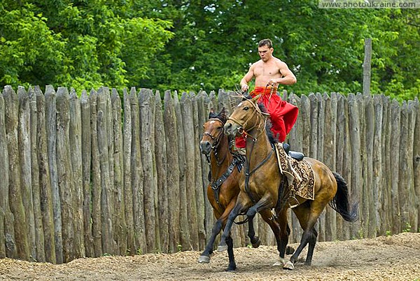 Zaporizhzhia. Horse theatre  on two chairs (horses) Zaporizhzhia Region Ukraine photos