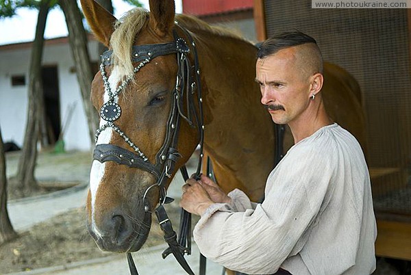 Zaporizhzhia. Horse theatre – Cossack horse more wife Zaporizhzhia Region Ukraine photos
