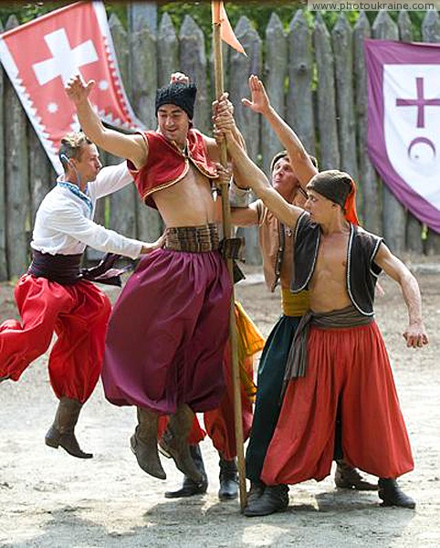 Zaporizhzhia. Horse theatre  in Cossack-game... Zaporizhzhia Region Ukraine photos