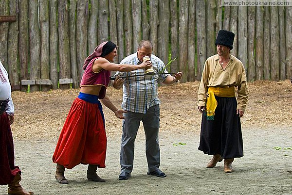 Zaporizhzhia. Horse theatre  attempt to initiation into Cossacks Zaporizhzhia Region Ukraine photos