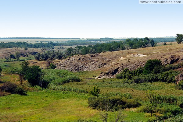 Kalaytanivka. Granite edging river Berda Zaporizhzhia Region Ukraine photos