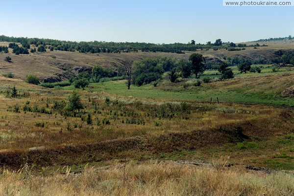 Mykolaivka. High floodplain of river Berda Zaporizhzhia Region Ukraine photos