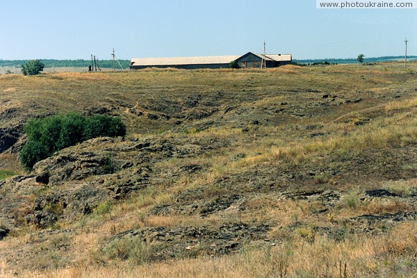 Mykolaivka. Rocky left bank of river Berda Zaporizhzhia Region Ukraine photos