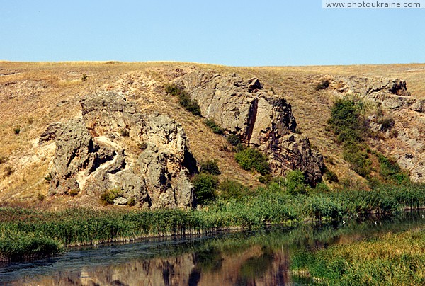 Radyvonivka. Proterozoic right bank of river Berda Zaporizhzhia Region Ukraine photos