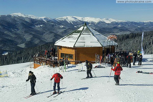 Bukovel. Bar Panorama - a panorama of the Carpathian Range Ivano-Frankivsk Region Ukraine photos