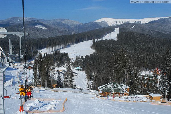 Bukovel. 2-chair lift and kolyba Ivano-Frankivsk Region Ukraine photos