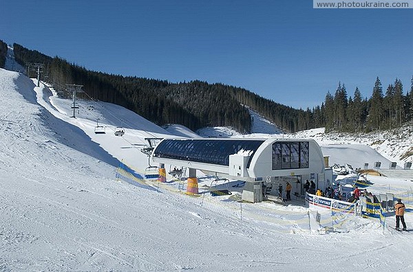 Bukovel. At the bottom of the 4-chair lift Ivano-Frankivsk Region Ukraine photos