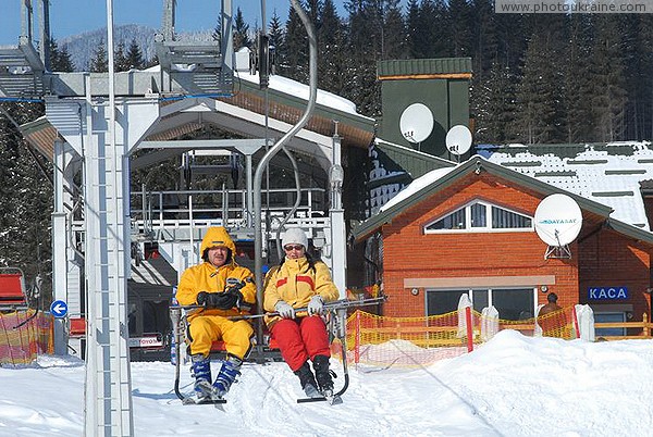 Bukovel. Lower station 2-chair lift Ivano-Frankivsk Region Ukraine photos