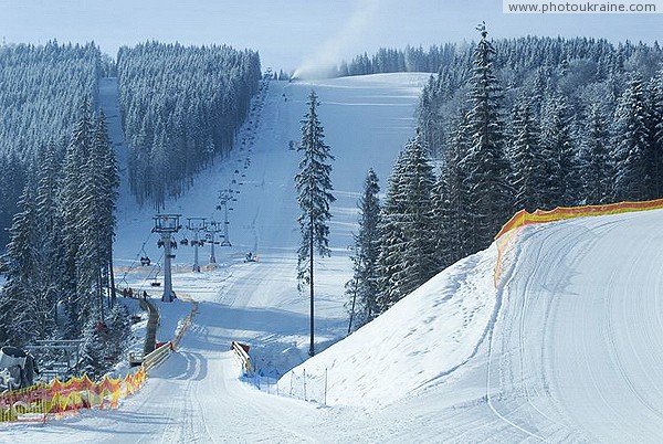 Bukovel. Route of a 2-chair lift Ivano-Frankivsk Region Ukraine photos