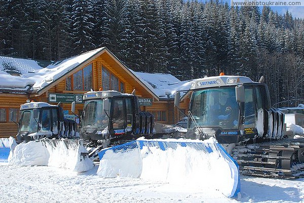 Bukovel. Rucksacks in anticipation of work Ivano-Frankivsk Region Ukraine photos