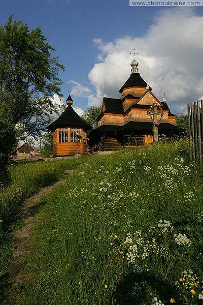 Vorokhta. Peter and Paul Church on a hillock above Prut Ivano-Frankivsk Region Ukraine photos