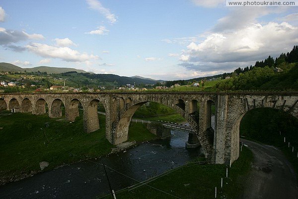 Vorokhta. Austrian viaduct over the Prut Ivano-Frankivsk Region Ukraine photos