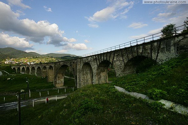 Vorokhta. Foothill Austrian Viaduct Ivano-Frankivsk Region Ukraine photos