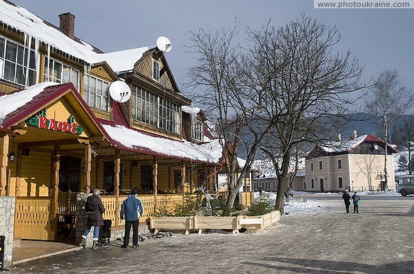 Vorokhta. Central village cafe Ivano-Frankivsk Region Ukraine photos