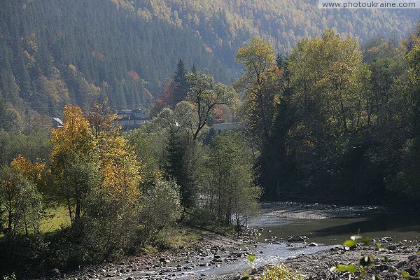 Vorokhta. Lowland level of the mountain river Ivano-Frankivsk Region Ukraine photos