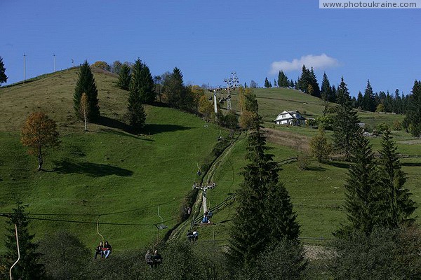 Vorokhta. 2-chair lift chairlift Ivano-Frankivsk Region Ukraine photos