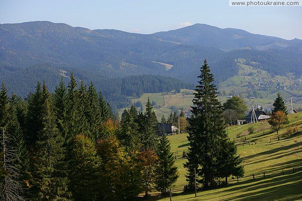 Vorokhta. The slopes of the valley of the Prut River Ivano-Frankivsk Region Ukraine photos