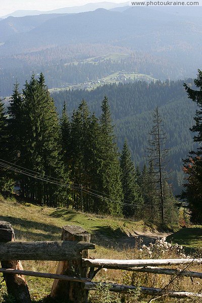 Vorokhta. Steep forest road Ivano-Frankivsk Region Ukraine photos