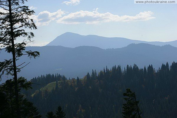 Vorokhta. Multi-layered mountain landscape Ivano-Frankivsk Region Ukraine photos