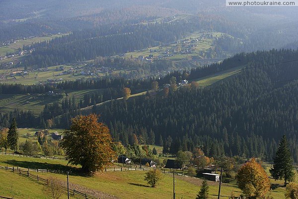 Vorokhta. Village valley landscape Ivano-Frankivsk Region Ukraine photos