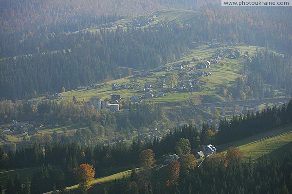 Vorokhta. View of the central part of the village Ivano-Frankivsk Region Ukraine photos