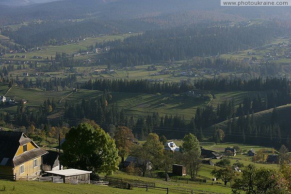 Vorokhta. Mountain Valley Landscapes Ivano-Frankivsk Region Ukraine photos