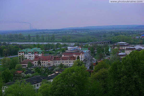 Galych. Valley of the Dniester River and Burshtyn TPP on the horizon Ivano-Frankivsk Region Ukraine photos