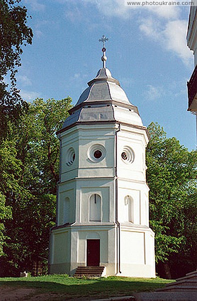 Hoshiv. Massive bell tower of the Hoshiv Monastery Ivano-Frankivsk Region Ukraine photos