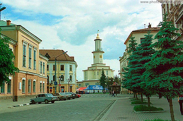 Ivano-Frankivsk. Galician street and former town hall Ivano-Frankivsk Region Ukraine photos